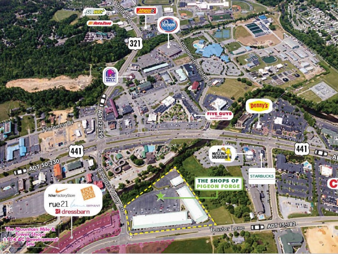 SHOPS AT PIGEON FORGE: 161 E Wears Valley Rd, Pigeon Forge, TN 37863